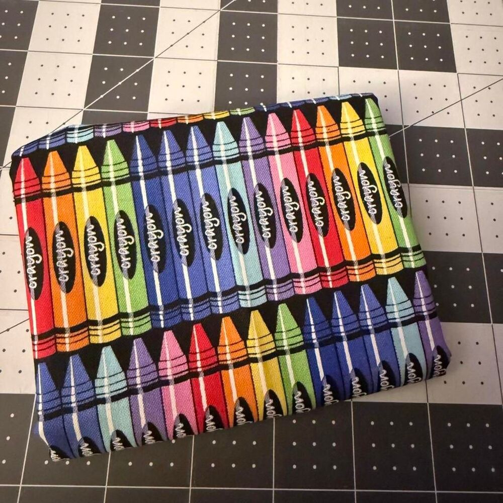 18"X 21" Crayon Fabric Fat Quarter | Colorful School Quilting Cotton